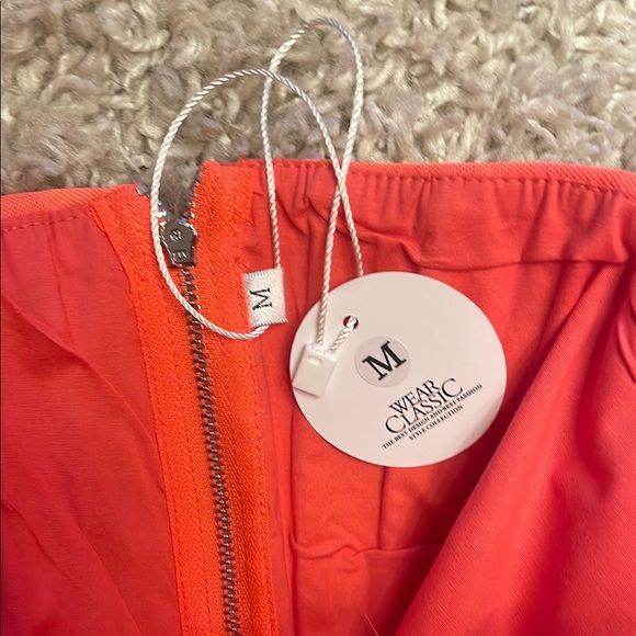 Orange Asymmetrical Ruched Mini Top - Picture 3 of 3